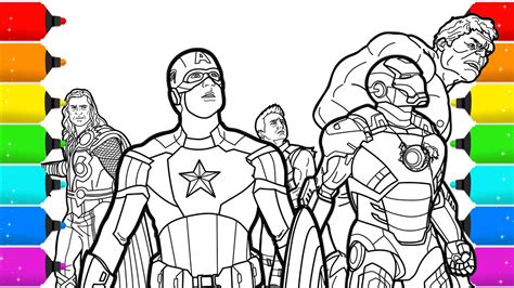 Crayola avengers mini coloring pages. The Avengers Superhero Coloring Pages - YouTube