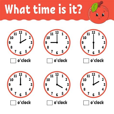 Learning Time On The Clock Educational Activity Worksheet For Kids And