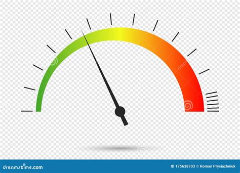 Speedometer Icon At Transparent Background Color Infographics Of Car
