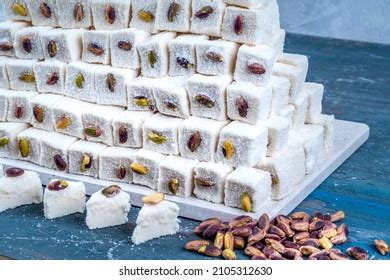 Traditional Turkish Delight Sultans Delight Turkish Stock Photo