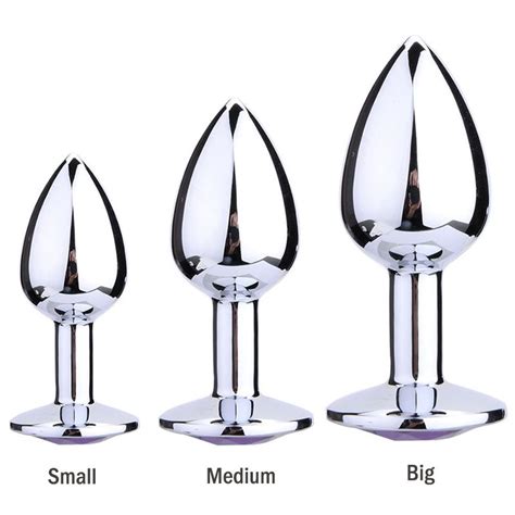 3 Size Metal Anal Plug Stainless Steel Butt Plugs Crystal Jewelry Anus Massage Sex Toys For
