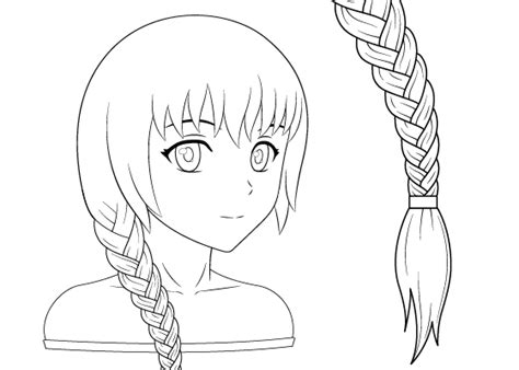 How To Draw Anime Girl Hair Braid Drawing Art Ideas