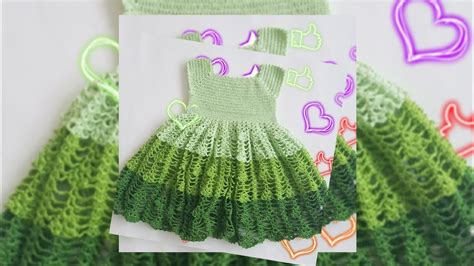 vestido tejido a crochet para bebés 3 6 meses YouTube