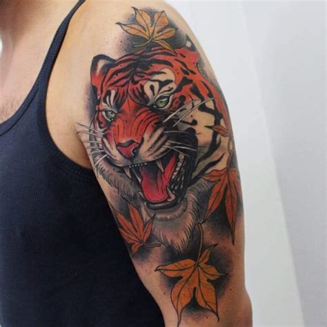 Top 15 Neo Traditional Tiger Tattoo Designs Petpress