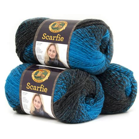 Lion Brand Yarn Scarfie Wool Acrylic Fashion Yarn 3 Pack
