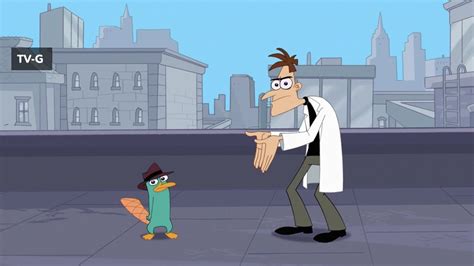 perry and doof breaking fourth wall together phineas and ferb side