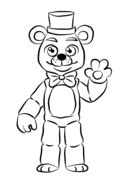 He is a black or dark gray colored character with a light gray chest. Five Nights at Freddy's coloring pages | Free Coloring Pages