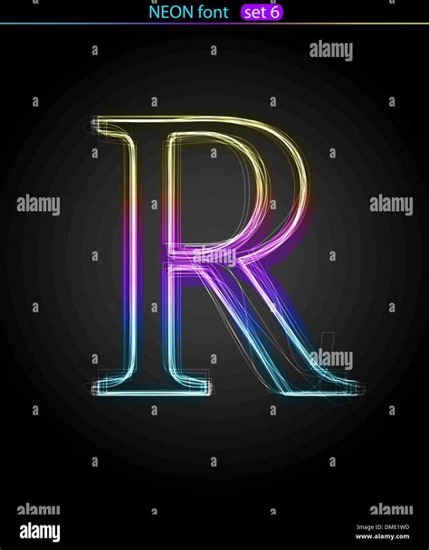 Neon Letter R Stock Vector Image And Art Alamy