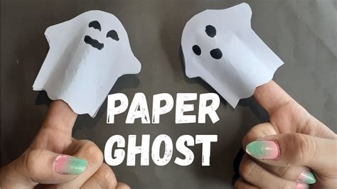 How To Make A Paper Ghost Mini Ghost Halloween Craft Ideas Youtube