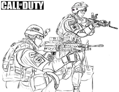 Call Of Duty Ghost Gun Coloring Pages