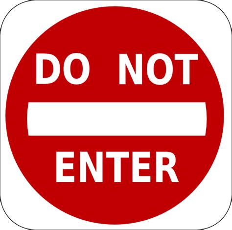 Do Not Enter Sign Clip Art Free Vector 4vector