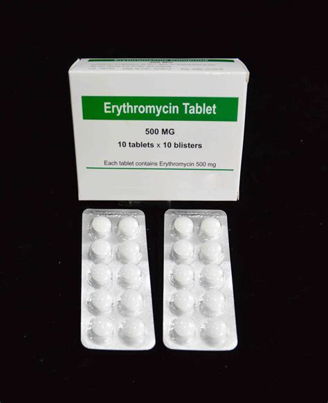 Erythromycin 500mg Tablet Enteric Coated Drug China Erythromycin