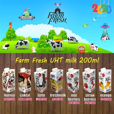 Original Farm Fresh Uht Milk 200ml X 24kotak Shopee Malaysia