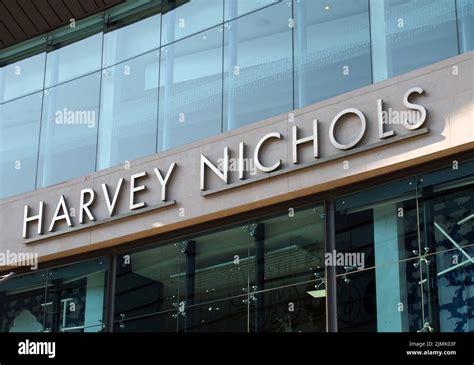 Sign Above The Harvey Nichols Department Store In Manchester City