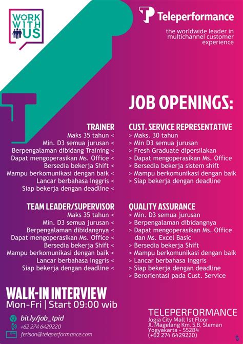 Lowongan PT Teleperformance Indonesia – ACEC UMS