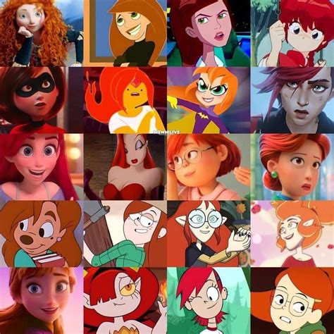 Female Disney Characters With Red Hair