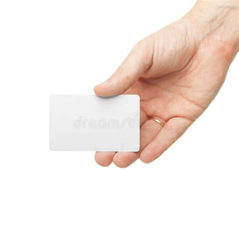 Hand Und Eine Karte Getrennt Auf Weiß Stockbild Bild Von Leerzeichen