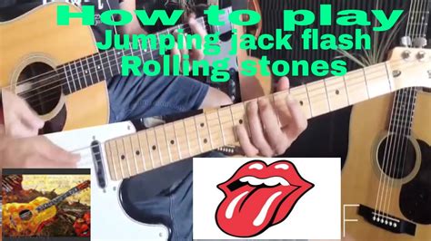 how to play jumping jack flash rolling stones guitar lesson chords youtube