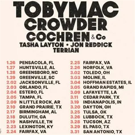 Toby Mac 2024 Tour Dates Livy Sherye