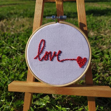 Love Embroidery Hoop Art Valentines Day T T For Her Etsy In