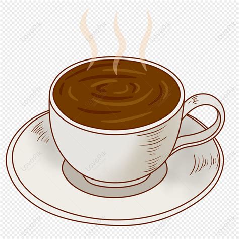 Hand Painted Cartoon Coffee Paint Material Coffee Cup Free Png And