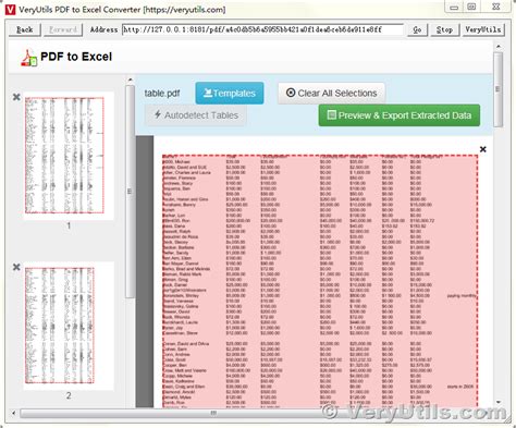 Veryutils Pdf Table Extractor Software Does Extract Text Columns From