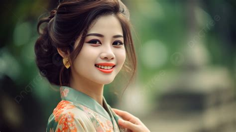 女の子アジア壁紙無料ダウンロードイラスト 優しく微笑むアオザイの美しさ Hd写真撮影写真 笑顔背景画像素材無料ダウンロード Pngtree