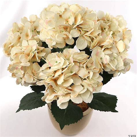Hydrangea Silk Flower Bush Seven Heads Per Bush Uv Resistant Indoor