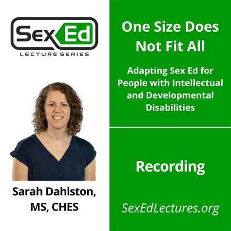 one size does not fit all adapting sex ed for people with idd sex ed lecture series
