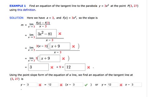 Solved Find An Equation Of The Tangent Line To The Parabola Chegg Com