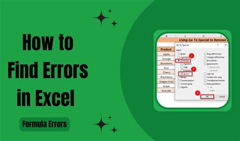 How To Find Errors In Excel Formula Errors Earn Excel