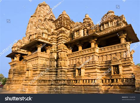 Old Erotic Temple In Khajuraho Madhya Pradesh India