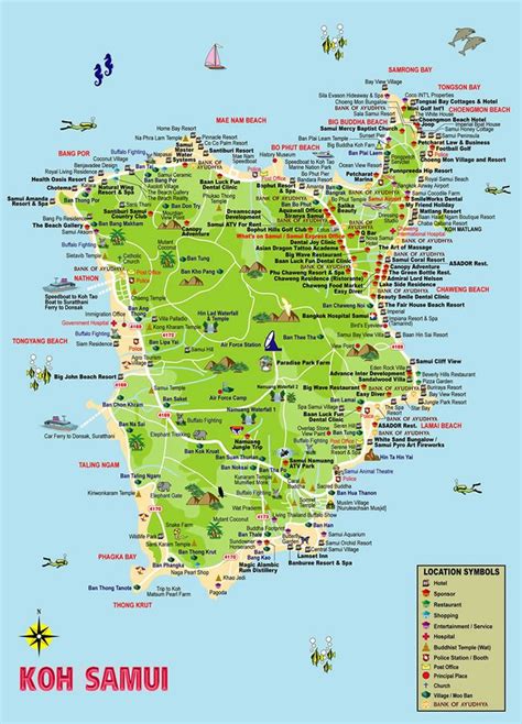 Koh Samui Tourist Map Best Tourist Places In The World