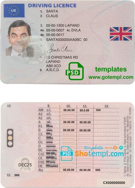 United Kingdom Driving License Template In Psd Format Fully Editable