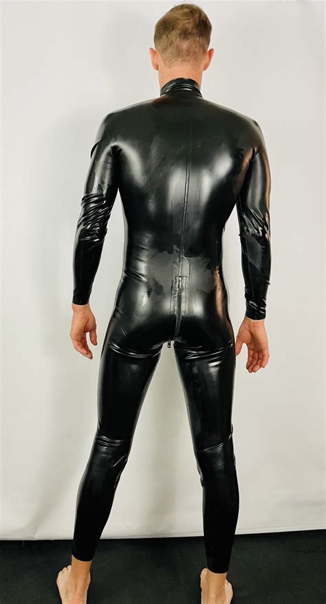 Chlorinated Latex Front Zipper Catsuit 045 Mil 100 Latex Etsy Canada