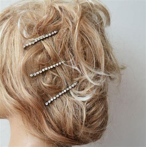 Wedding Hair Bobby Pins Bridal Rhinestone Hair Pins Hair Pins Bridesmaids Hair Pins Set Of 3