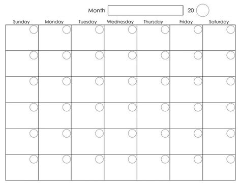 Printable Blank Monthly Calendar Free Monthly Schedule Template Free