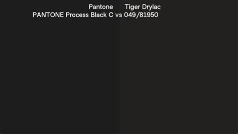 Pantone Process Black C Vs Tiger Drylac Side By Side Comparison