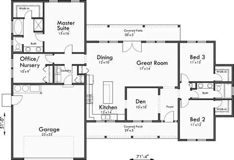 The open family room is great for entertaining with the kitchen and dining open to it. Single Level House Plans, One Story House Plans, Great ...
