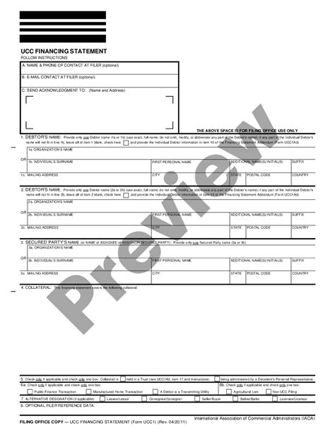 Pennsylvania Ucc1 Financing Statement Pa Ucc Search Us Legal Forms