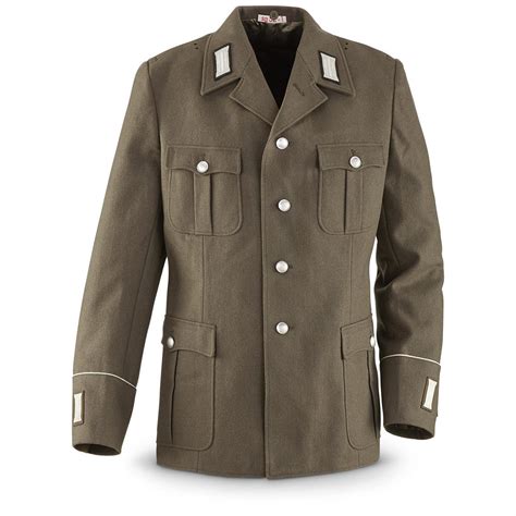 Mens East German Military Surplus Wool Dress Jacket Used 652694