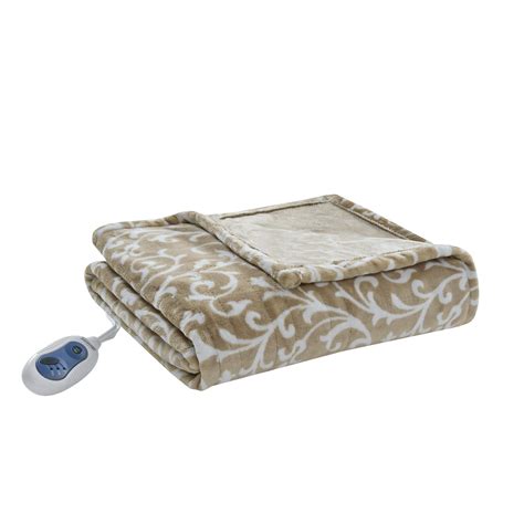 Buy Beautyrest Adelynn Plush Electric Throw Blanket Secure Comfort