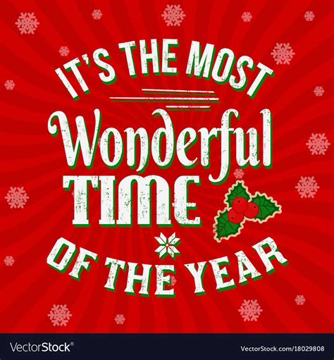 Its Most Wonderful Time Year Vintage Royalty Free Vector