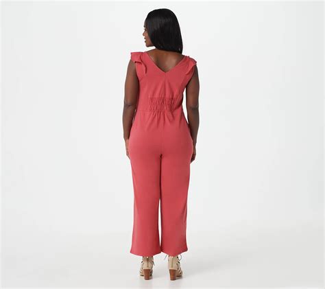 As Is Anybody Cozy Knit Luxe Tank Jumpsuit With Flutter Detail