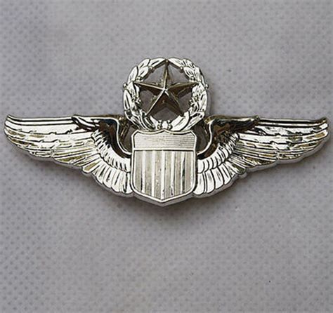 Usaf Us Air Force Military Command Pilot Metal Wings Badge Pin Us201