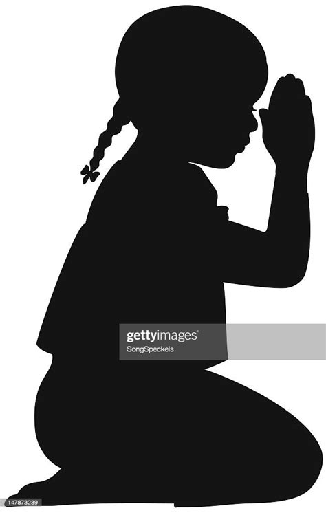 Silhouette De Petite Fille Afroaméricaine Prier Illustration Getty Images