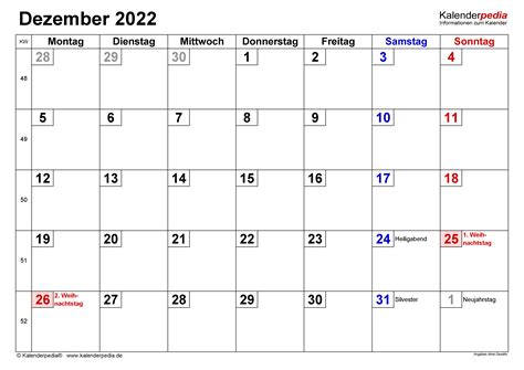 Kalender Dezember 2022 Als Excel Vorlagen Images And Photos Finder
