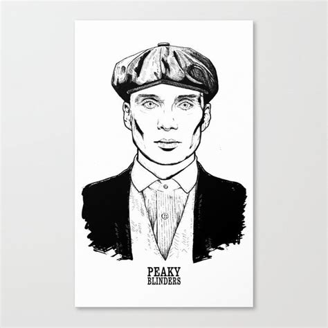 Peaky Blinders Tommy Shelby Canvas Print By Daveseedhouse Society6 Peaky Art Drawings