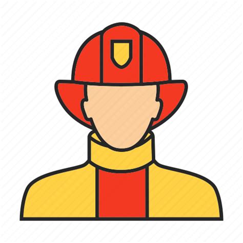 Fighter Fire Firefighter Firefighting Fireman Man Profession Icon
