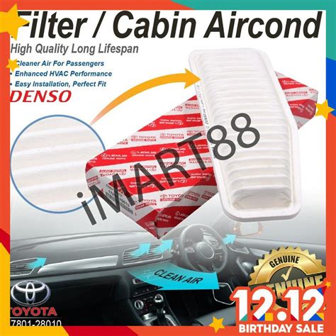 Original Denso Toyota Element Air Filter Estima Acr30 24 Alphard Anh10